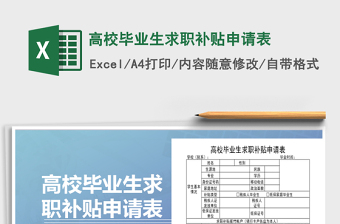 2022年高校畢業(yè)生求職補(bǔ)貼申請表