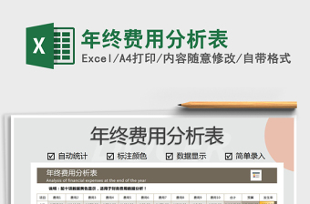 2021年年終費(fèi)用分析表