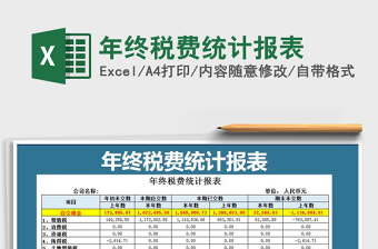 2021年年終稅費(fèi)統(tǒng)計(jì)報(bào)表