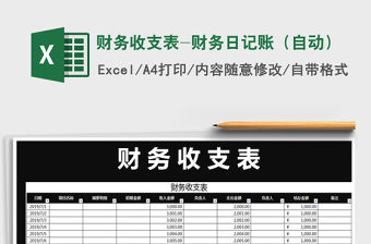2021年財務收支表-財務日記賬（自動）