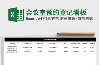 2021年會議室預約登記看板