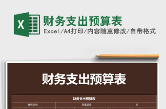 2021年財務(wù)支出預(yù)算表免費(fèi)下載
