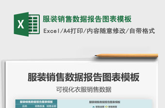 2021年服裝銷售數據報告圖表模板