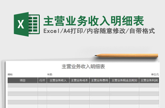 2021年主營(yíng)業(yè)務(wù)收入明細(xì)表