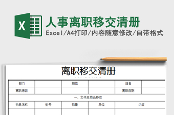 2021年人事離職移交清冊