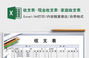 2021年收支表-現(xiàn)金收支表-家庭收支表