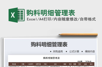 2021年購料明細管理表