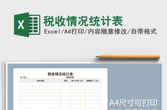 2021年稅收情況統計表