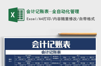 2021年會計記賬表-全自動化管理