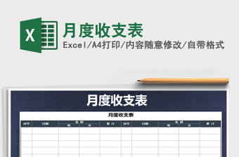 2021年月度收支表