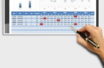 2021年学生体温登记表免费下载