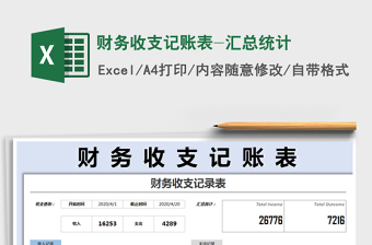 2021年財(cái)務(wù)收支記賬表-匯總統(tǒng)計(jì)免費(fèi)下載