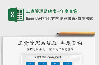 2021年工資管理系統(tǒng)表-年度查詢