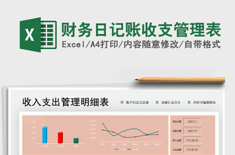2021年財(cái)務(wù)日記賬收支管理表