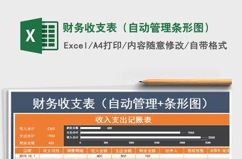 2021年財(cái)務(wù)收支表（自動(dòng)管理?xiàng)l形圖）