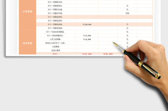 2021年电商双十一销售预算表格模板