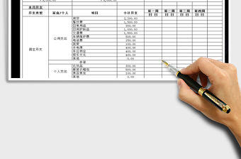 2021年家庭開支明細表