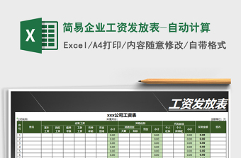 2021年簡(jiǎn)易企業(yè)工資發(fā)放表-自動(dòng)計(jì)算