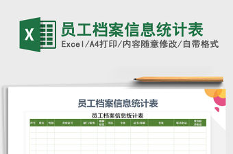 2021年員工檔案信息統計表