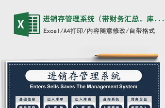 2021年進(jìn)銷存管理系統(tǒng)（帶財(cái)務(wù)匯總，庫(kù)存自動(dòng)更新）進(jìn)銷存