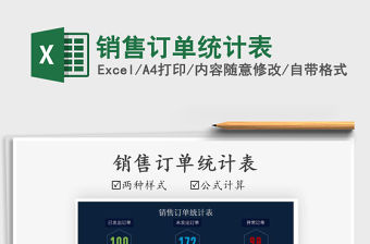 2021年銷售訂單統(tǒng)計表