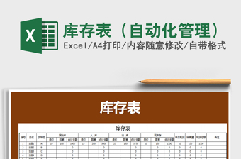 2021年庫(kù)存表（自動(dòng)化管理）免費(fèi)下載