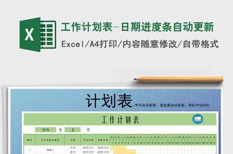 2021年工作計(jì)劃表-日期進(jìn)度條自動(dòng)更新