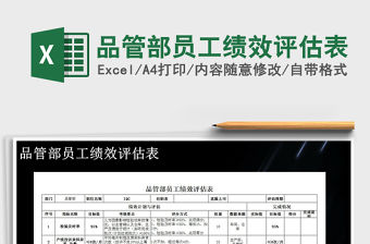 2021年品管部員工績效評估表