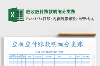 2021年應收應付賬款明細分類賬
