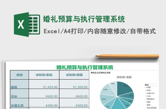 2021年婚礼预算与执行管理系统