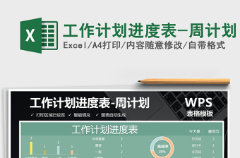 2021年工作計劃進(jìn)度表-周計劃