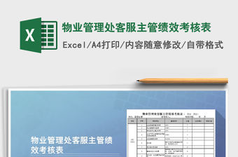 2021年物業管理處客服主管績效考核表