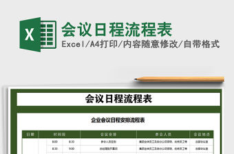 2021年會議日程流程表