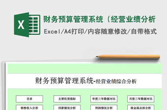 2021年財(cái)務(wù)預(yù)算管理系統(tǒng)（經(jīng)營(yíng)業(yè)績(jī)分析