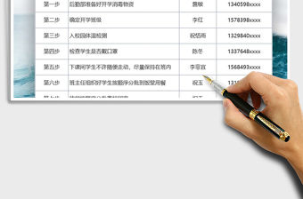 2021年學校開學流程表