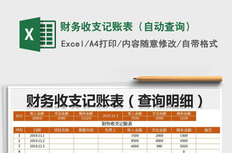 2021年財務收支記賬表（自動查詢）