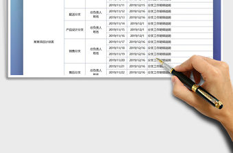 2021年項目各分支負責事項計劃表