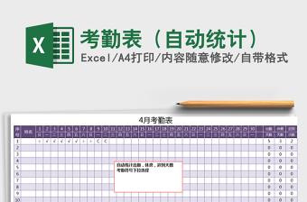 2021年考勤表（自動(dòng)統(tǒng)計(jì)）