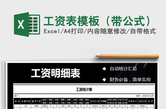 2021年工資表模板（帶公式）