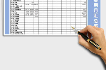 2021年年終管理費用月匯總報表