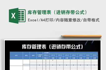 2021年庫存管理表（進銷存帶公式）