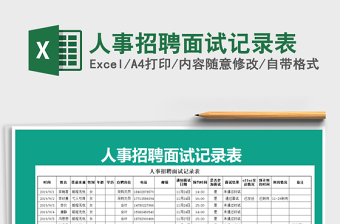 2021年人事招聘面試記錄表