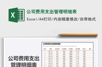 2021年公司費(fèi)用支出管理明細(xì)表