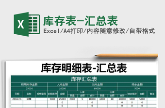 2021年庫存表-匯總表