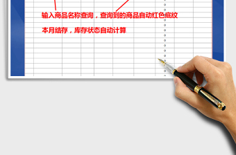 2021年商品月度出入庫(kù)登記表（可查詢(xún)，帶安全庫(kù)存）