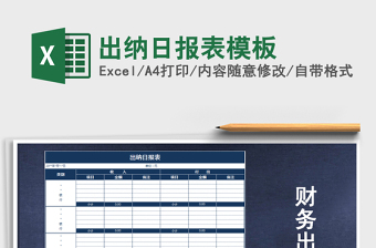 2021年出納日?qǐng)?bào)表模板