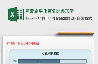2021年可愛扁平化百分比條形圖