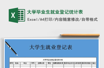 2021年大學(xué)畢業(yè)生就業(yè)登記統(tǒng)計表