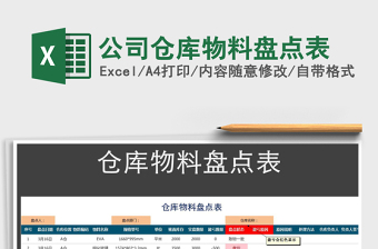 2021年公司倉庫物料盤點表