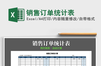 2021年銷售訂單統(tǒng)計表